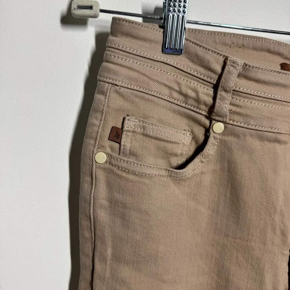Judy Blue Garment Dyed Tummy Control Jean Pants Women 7/28 Tan Flare Leg‎ Boho